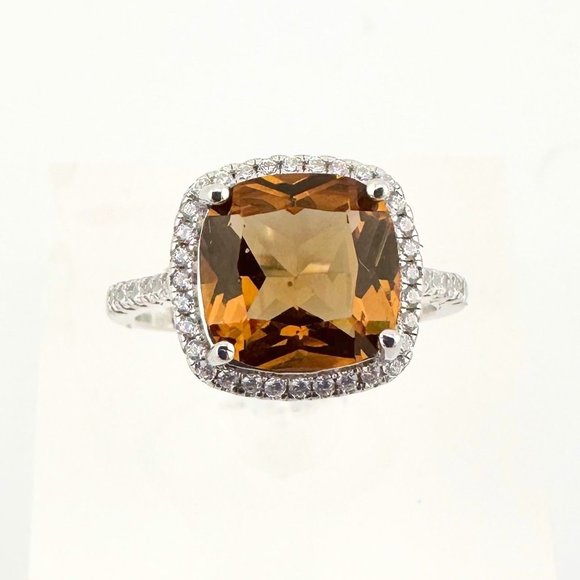 Beautiful 4.11 Ct Cushion cut Lab Grown Zulanite Ring - Sterling (.925) - Size 7 - Picture 4 of 13